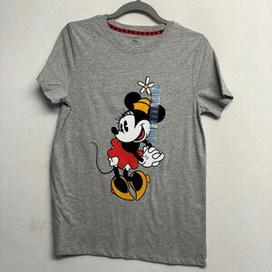 NWT Minnie Mouse Retro Graphic Tee Gray L Women's